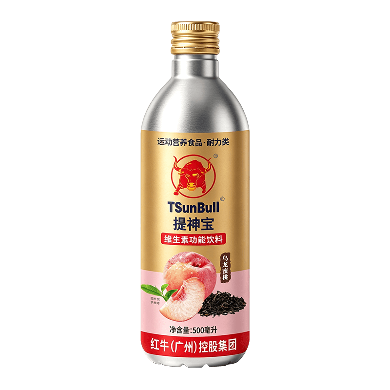 TSunBull提神宝乌龙蜜桃铝瓶装-500ml